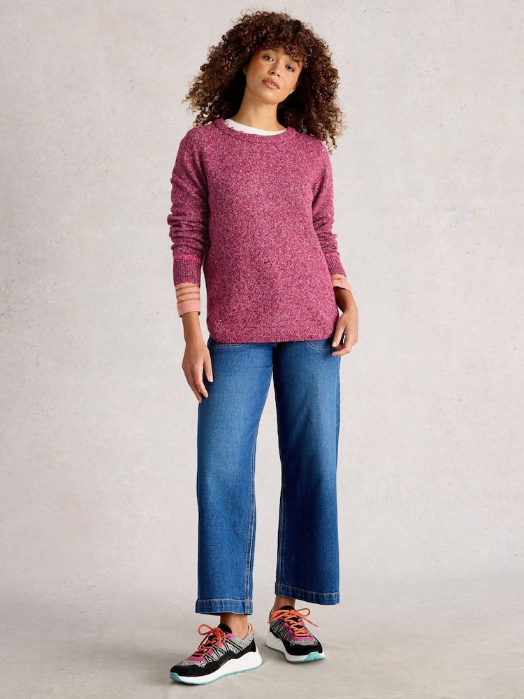 White Stuff Purple Talia Nep Jumper - Image 1 of 6 White Stuff Purple Talia Nep Jumper - Image 1 of 6