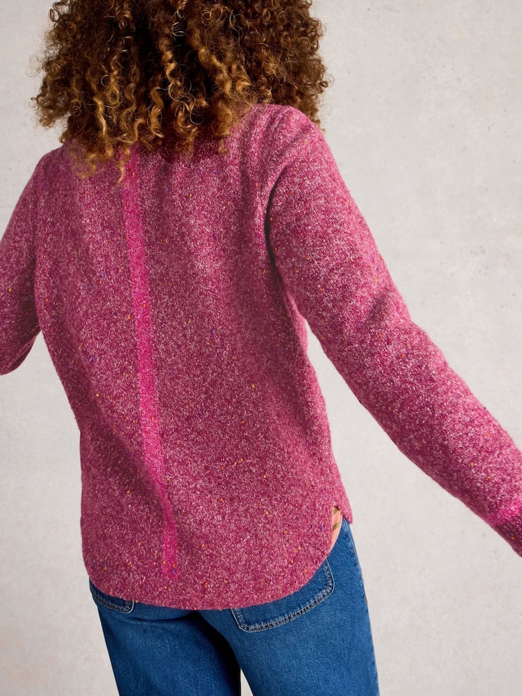 White Stuff Purple Talia Nep Jumper - Image 2 of 6 White Stuff Purple Talia Nep Jumper - Image 2 of 6