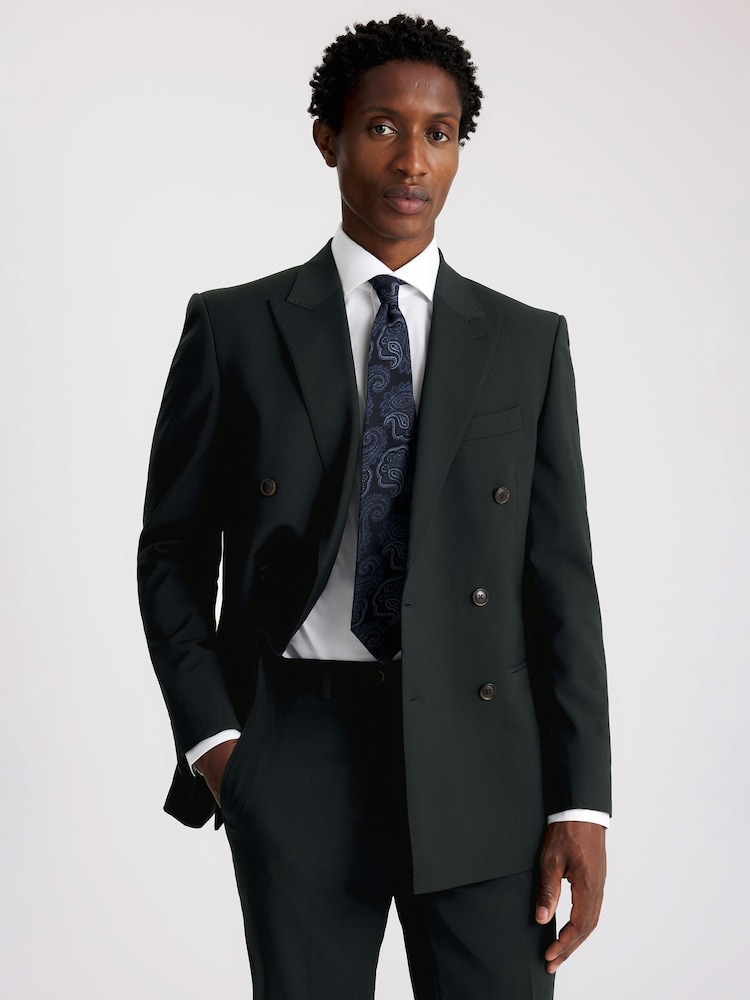 Tailored Fit Dark Teal Blue Performance Jacket - Image 1 of 4 Tailored Fit Dark Teal Blue Performance Jacket - Image 1 of 4