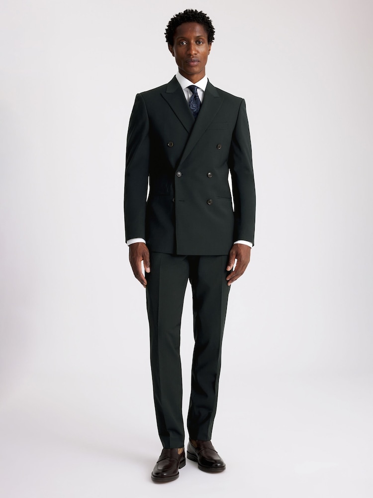 Tailored Fit Dark Teal Blue Performance Jacket - Image 2 of 4 Tailored Fit Dark Teal Blue Performance Jacket - Image 2 of 4