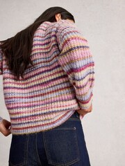 White Stuff Pink Suzanna Spacedye Jumper - Image 2 of 6