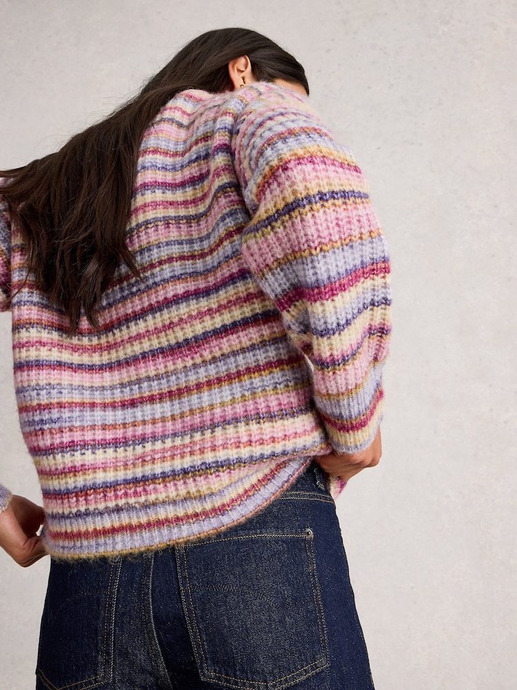 White Stuff Pink Suzanna Spacedye Jumper - Image 2 of 6