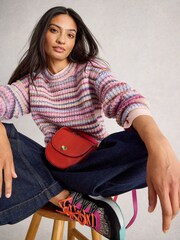 White Stuff Pink Suzanna Spacedye Jumper - Image 3 of 6