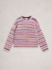 White Stuff Pink Suzanna Spacedye Jumper - Image 5 of 6