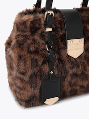 Carvela Black Maria Mini Faux Fur Bag - Image 4 of 4