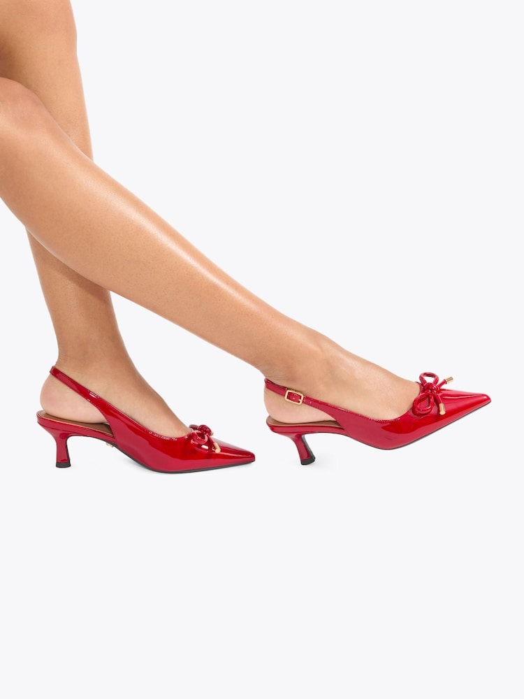 Carvela Red Bow Slingback Shoes - Image 1 of 5 Carvela Red Bow Slingback Shoes - Image 1 of 5