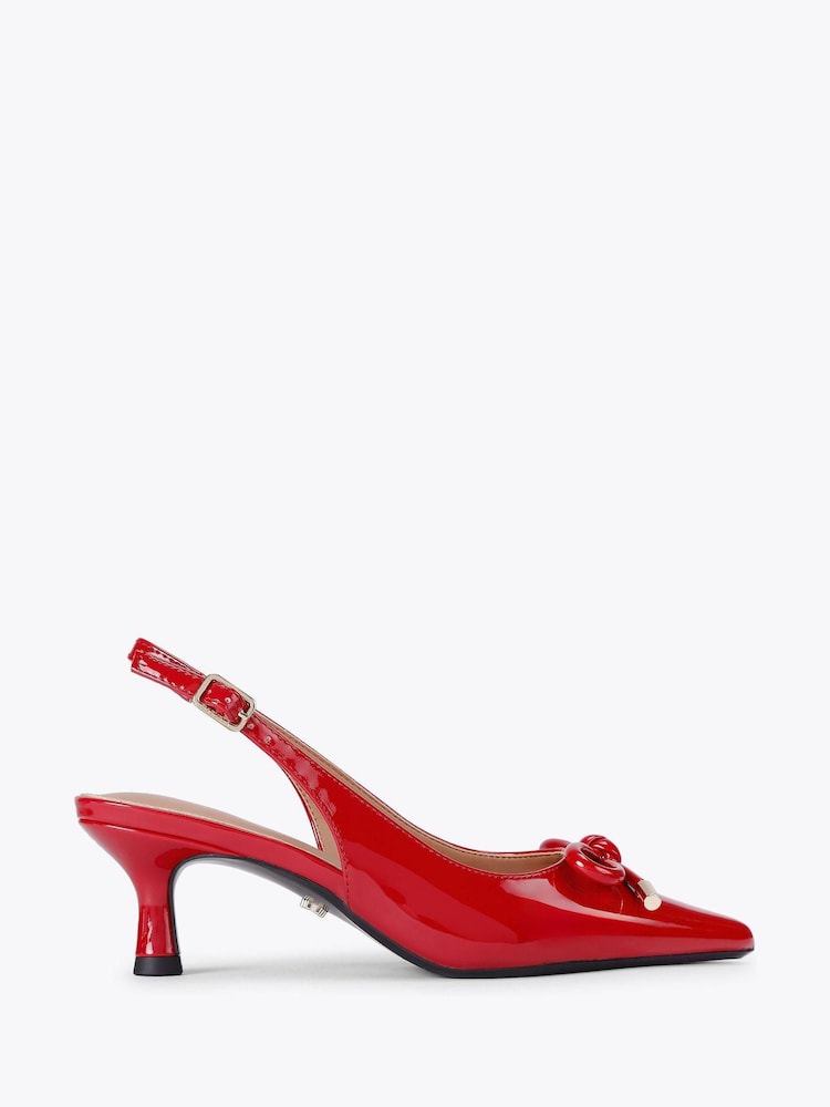 Carvela Red Bow Slingback Shoes - Image 2 of 5 Carvela Red Bow Slingback Shoes - Image 2 of 5