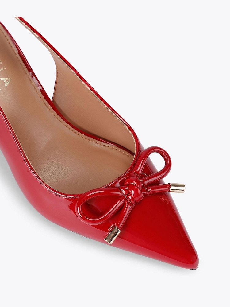 Carvela Red Bow Slingback Shoes - Image 5 of 5 Carvela Red Bow Slingback Shoes - Image 5 of 5