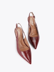Carvela Red Carvela Red Corletta Sling Court Shoes - Image 3 of 5