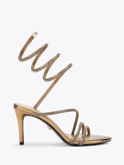 Carvela Gold Gold Spiral 80 Sandals - Image 1 of 4