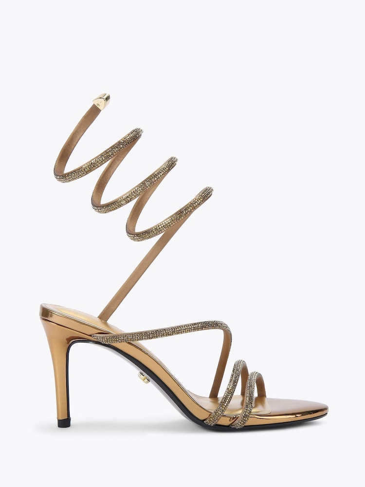Carvela Gold Gold Spiral 80 Sandals - Image 1 of 4 Carvela Gold Gold Spiral 80 Sandals - Image 1 of 4