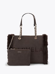 Carvela Frame Fur Brown Tote Bag - Image 1 of 4