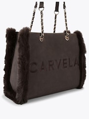 Carvela Frame Fur Brown Tote Bag - Image 2 of 4