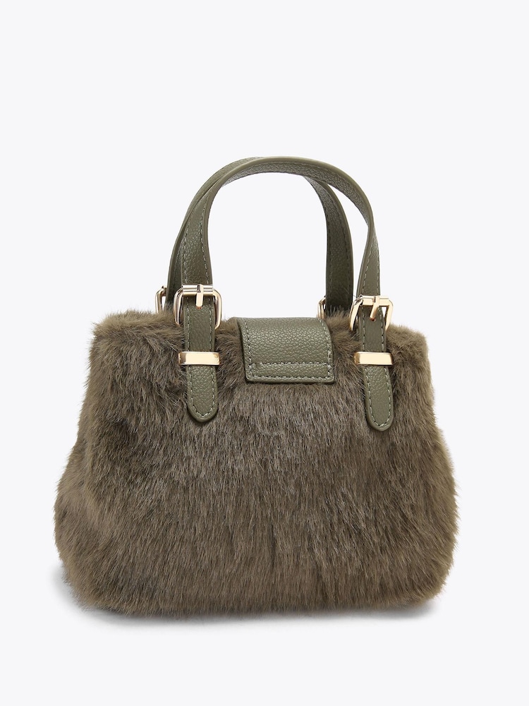 Carvela Green Maria Micro Fur Bag - Image 2 of 4