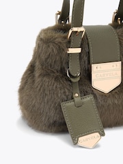 Carvela Green Maria Micro Fur Bag - Image 4 of 4