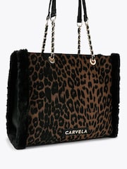 Carvela Frame Fur Black Tote Bag - Image 2 of 4