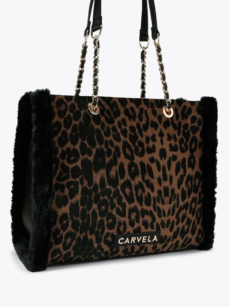 Carvela Frame Fur Black Tote Bag - Image 2 of 4