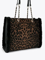 Carvela Frame Fur Black Tote Bag - Image 3 of 4