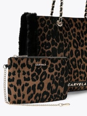 Carvela Frame Fur Black Tote Bag - Image 4 of 4