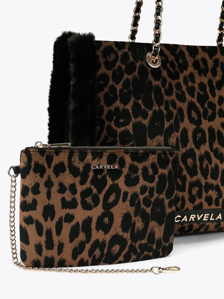 Carvela Frame Fur Black Tote Bag - Image 4 of 4
