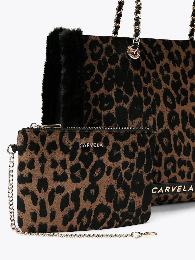 Carvela Frame Fur Black Tote Bag - Image 4 of 4 Carvela Frame Fur Black Tote Bag - Image 4 of 4