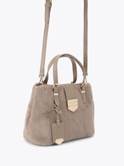 Carvela Maria Mini Fur Nude Bag - Image 2 of 4