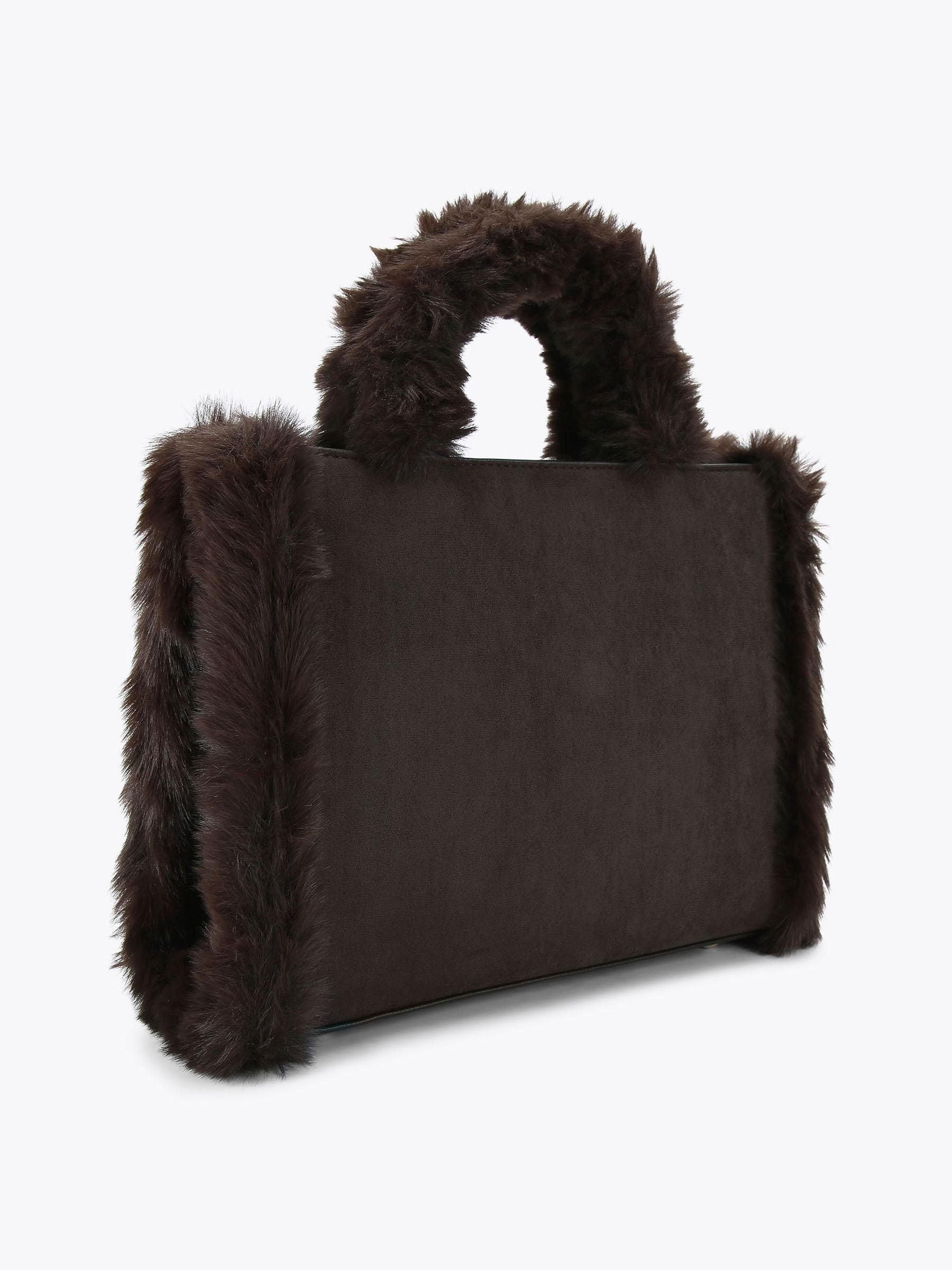 バッグ Mediam Double Craft Fur Bag Buy Carvela Brown Frame Midi Fur Bag from the Next UK online shop