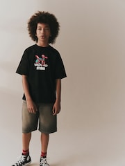 Black Graffiti Balloon Short Sleeve Graphic T-Shirt (3-16yrs) - Image 2 of 3
