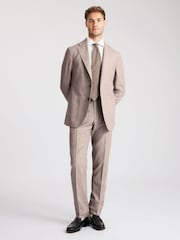 Cream Italian Tailored Fit Wool Cotton Jacket - Image 2 of 4