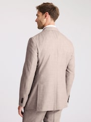 Cream Italian Tailored Fit Wool Cotton Jacket - Image 3 of 4
