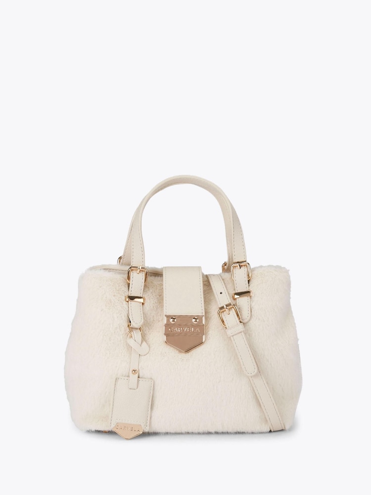 Carvela Maria Mini Fur White Bag - Image 1 of 4