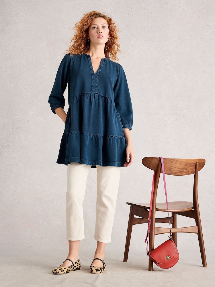 White Stuff Blue Marta Indigo Tunic - Image 1 of 6