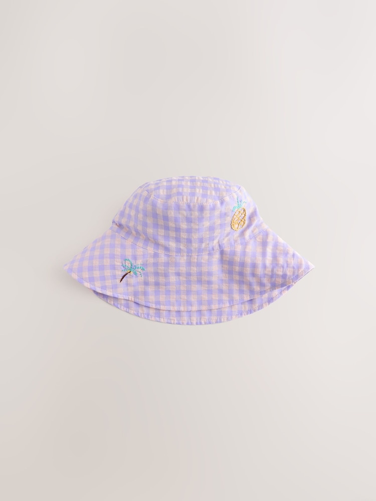 Purple Bucket Hat (3mths-16yrs) - Image 1 of 3 Purple Bucket Hat (3mths-16yrs) - Image 1 of 3