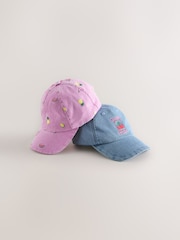 Pink Fruit/Blue Cherry Caps 2 Pack (1-13yrs) - Image 1 of 4
