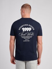 Jack Wills Blue Sporting Goods Graphic T-Shirt - Image 4 of 4