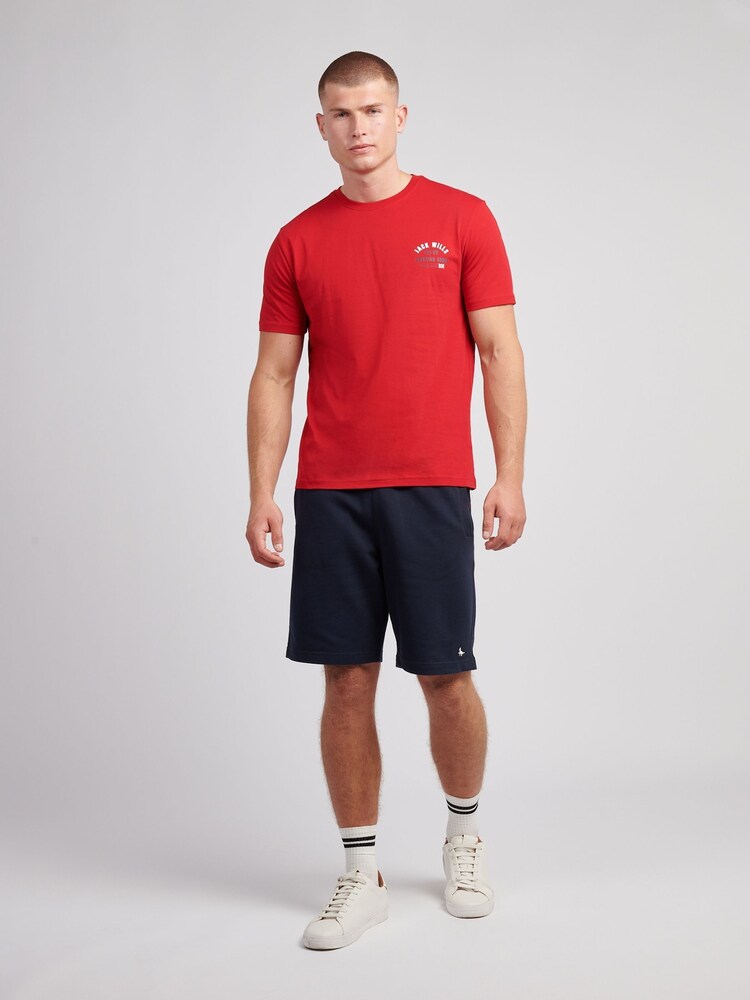 Jack Wills Red Chest Arch Logo T-Shirt - Image 2 of 3