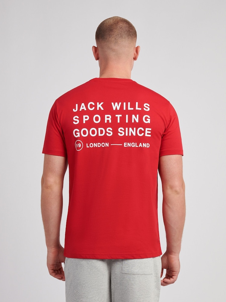Jack Wills Red Distort SS T-Shirt - Image 2 of 4 Jack Wills Red Distort SS T-Shirt - Image 2 of 4