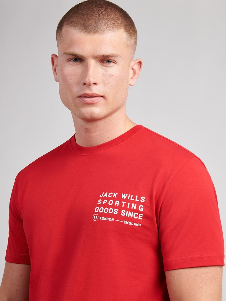 Jack Wills Red Distort SS T-Shirt - Image 4 of 4 Jack Wills Red Distort SS T-Shirt - Image 4 of 4