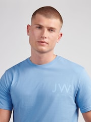 Jack Wills Blue Back Graphic T-Shirt - Image 4 of 4