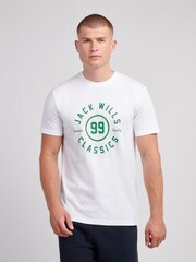 Jack Wills White Ringer Graphic T-Shirt - Image 1 of 3