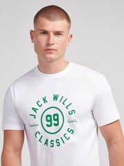 Jack Wills White Ringer Graphic T-Shirt - Image 2 of 3