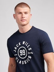 Jack Wills Blue Ringer Graphic T-Shirt - Image 3 of 3