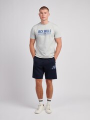 Jack Wills Blue Sport Club Loopback Shorts - Image 3 of 4