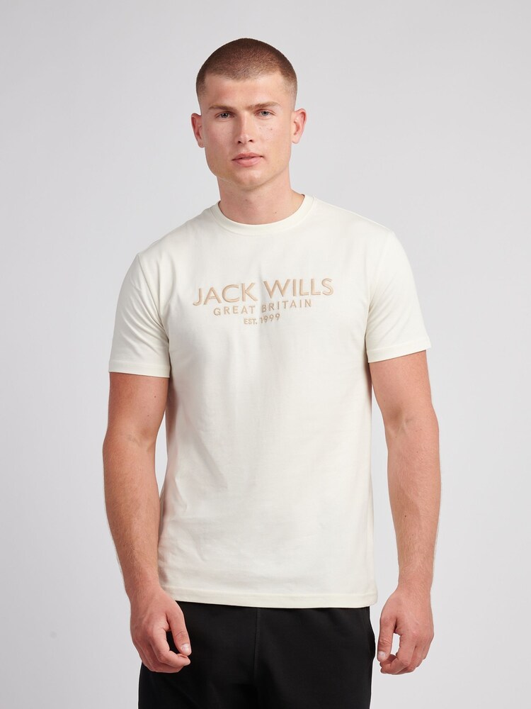 Jack Wills White Carnaby T-Shirt - Image 1 of 3 Jack Wills White Carnaby T-Shirt - Image 1 of 3