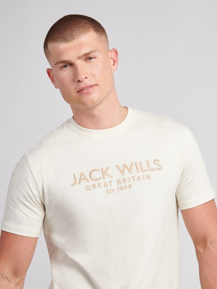 Jack Wills White Carnaby T-Shirt - Image 2 of 3 Jack Wills White Carnaby T-Shirt - Image 2 of 3