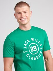 Jack Wills Green Ringer Graphic T-Shirt - Image 2 of 3