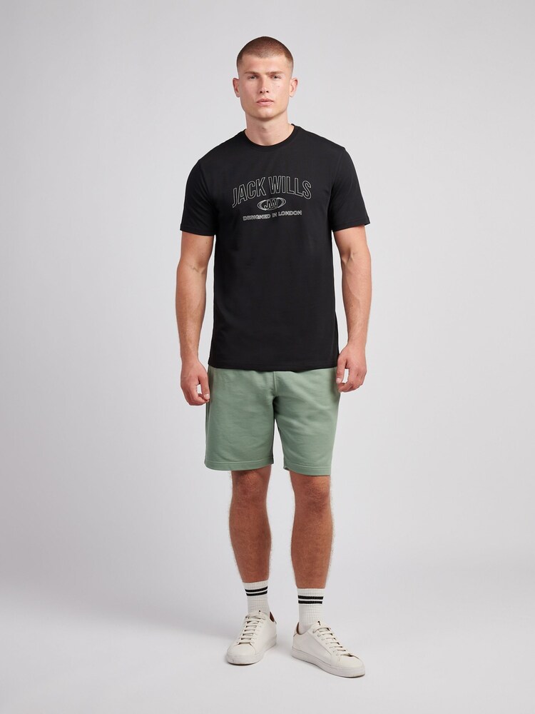 Jack Wills Black Dystopia Stitch Graphic T-Shirt - Image 2 of 3 Jack Wills Black Dystopia Stitch Graphic T-Shirt - Image 2 of 3