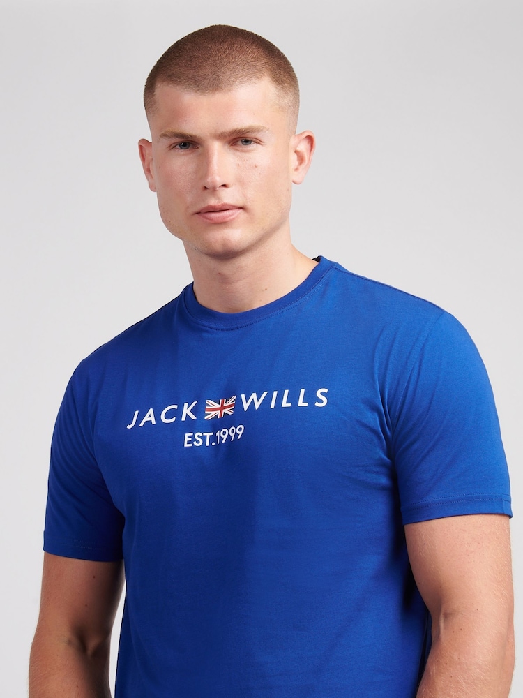 Jack Wills Blue Union Flag T-Shirt - Image 3 of 3 Jack Wills Blue Union Flag T-Shirt - Image 3 of 3