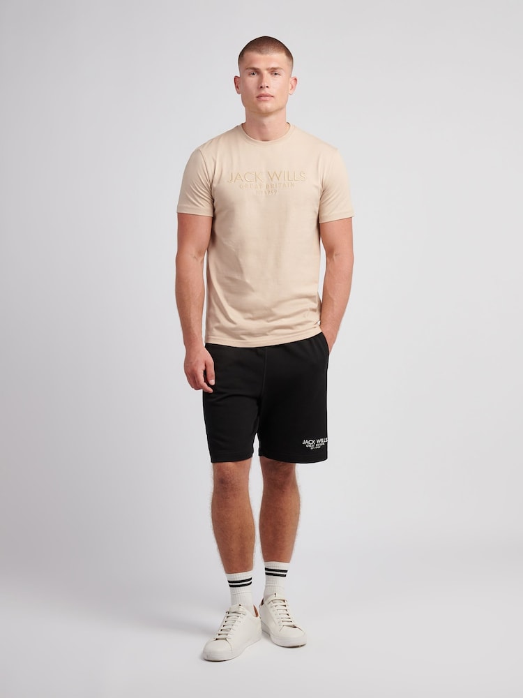 Jack Wills Nude Carnaby T-Shirt - Image 2 of 3 Jack Wills Nude Carnaby T-Shirt - Image 2 of 3