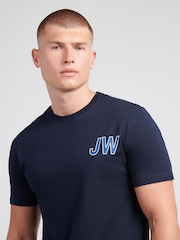 Jack Wills Blue Sports Club T-Shirt - Image 4 of 4